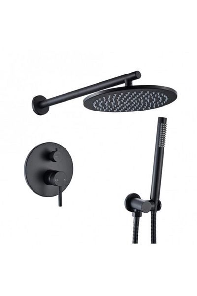 Blackswan Design Shower mixer, Blackswan, Type M68.3, matt black model, size 30 cm