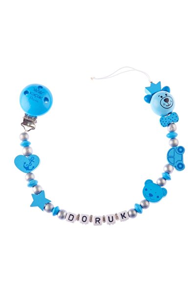 Sahi Aksesuar Isimli Emzik Zinciri - Emzik Askısı - Bebek Hediyesi Bez026