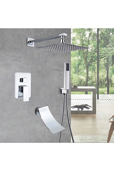 Blackswan Design Shower mixer set, Blackswan, Type M2.3.3, glossy chrome model, size 20 cm