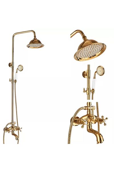 Blackswan Design Shower mixer, Blackswan, Type M41.1, shiny gold model, size 20 cm