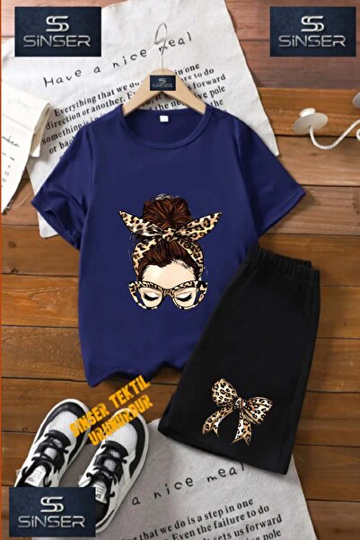 SS SİNSER Tricou cu gât rotund cu imprimeu special pentru copii „GIR LEOPARD ...