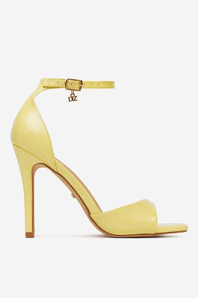 DeeZee Women's High Heel Sandals Low Yellow Stiletto 38