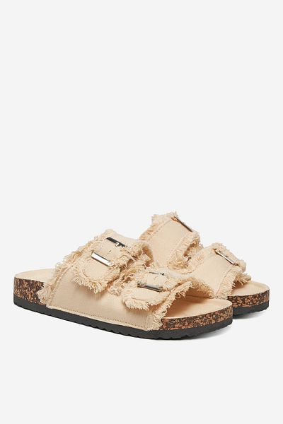 DeeZee Women's Low Flip-Flops Beige Flat 38