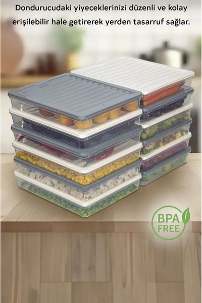 VZN Refrigerator Organizer Ice Box Storage Container Refrigerator Organizer Set Ice Box Container