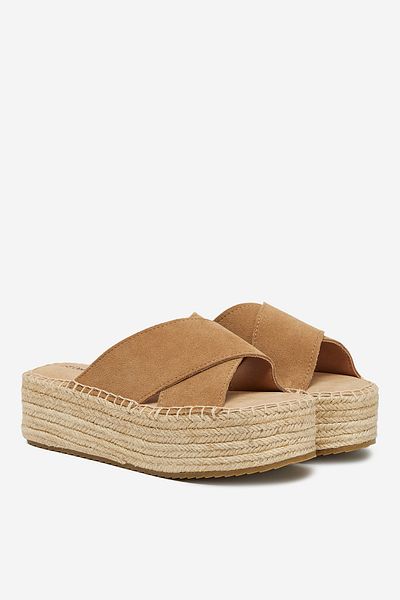 DeeZee Women's Wedge Sandals Low Brown Wedge, Platform Size 38