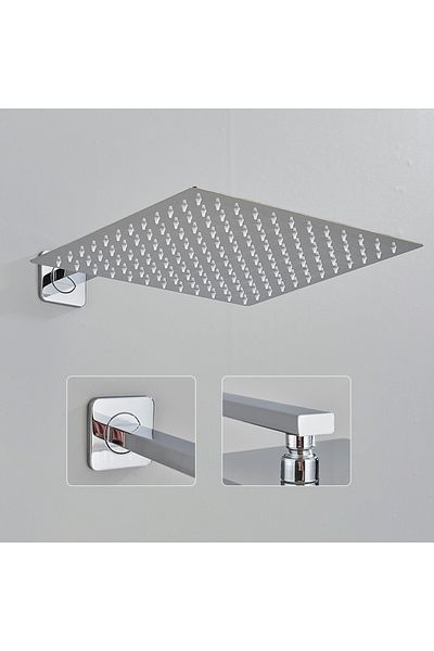 Blackswan Design Set baterie dus, Blackswan, Tip M183, model crom, cu 3 cai si pipa tip cascada, dimensiune 30 cm