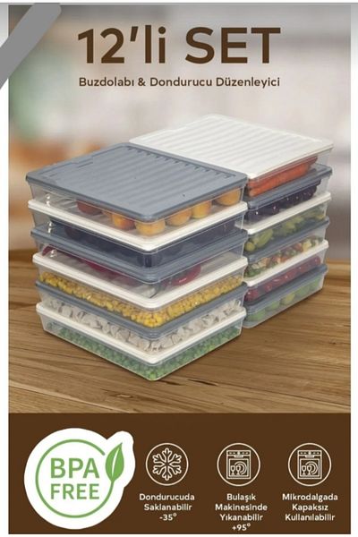 VZN Refrigerator Organizer Ice Box Storage Container Refrigerator Organizer Set Ice Box Container