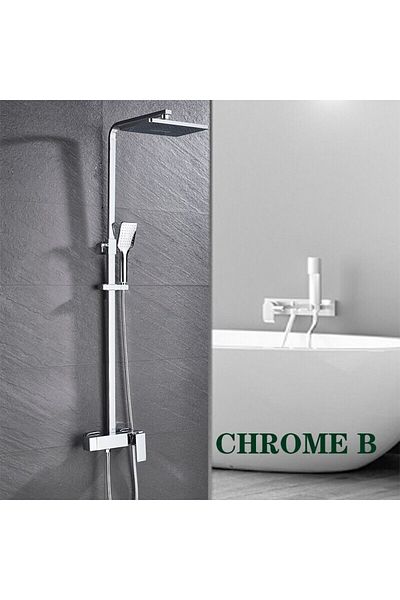 Blackswan Design Shower faucet, Blackswan, Type M19, shiny chrome model, size 20 cm