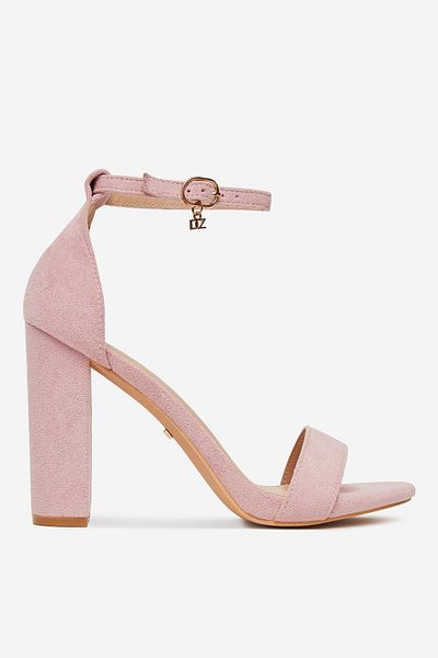 DeeZee Women's Sandals on a block low pink block 39