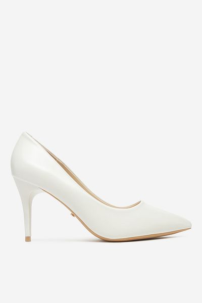 DeeZee Pantofi cu toc înalt și stiletto alb, de damă, cu talpă 36