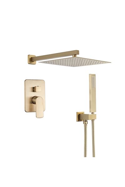 Blackswan Design Shower mixer set, Blackswan, Type M11.4, matt gold model, size 40 cm