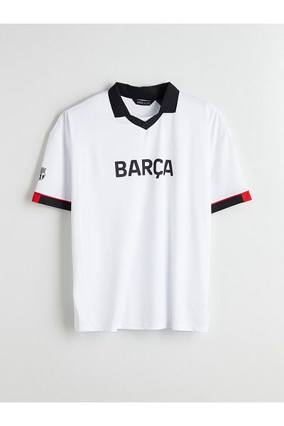 LC Waikiki Tricou pentru fani pentru bărbați cu guler polo Barcelona imprimat