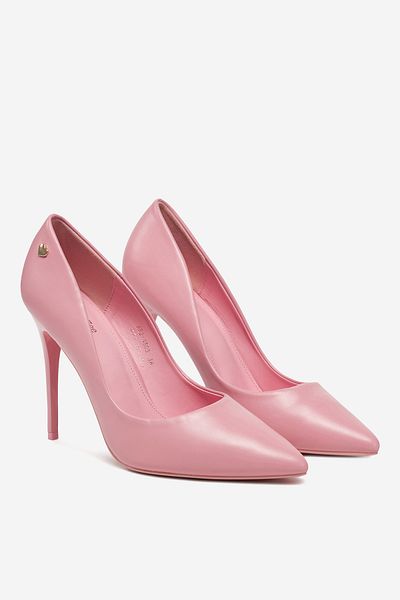 DeeZee Women's Pumps on a high heel low pink stiletto 38
