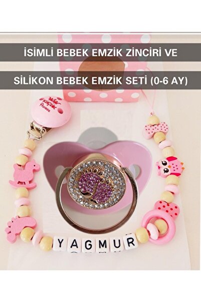 Sahi Aksesuar Isimli Emzik Zinciri Ve Silikon Emzik Seti Bezyı384