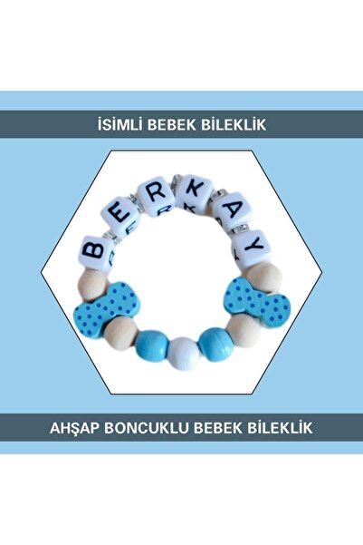 Sahi Aksesuar Isimli Ahşap Boncuklu Elastik Bebek Ve Çocuk Bileklik Bezyı154