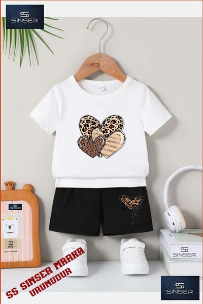 SS SİNSER Tricou cu gât rotund cu imprimeu special „HEARTS LEOPARD” pentru co...