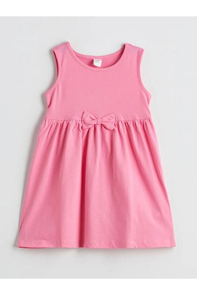 LC Waikiki Lcw kids pink ribbon detailed girl's jersey dress 2-piece