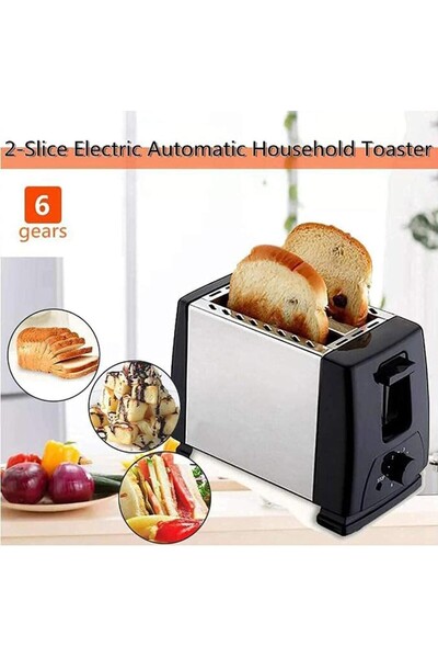 Generic 2 Slice Bread Toaster with Adjustable Browning Control Auto Pop Up Defrost Warm Cancel Functions