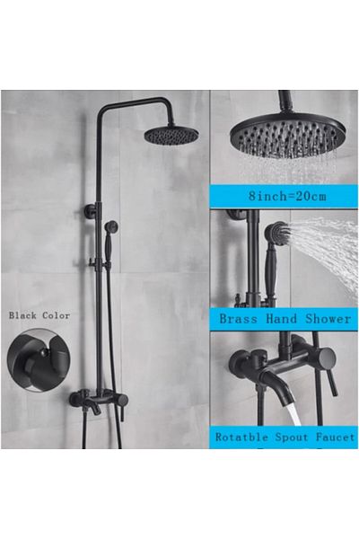 Blackswan Design Baterie dus, Blackswan, Tip M68.5, model negru mat, dimensiune 20 cm