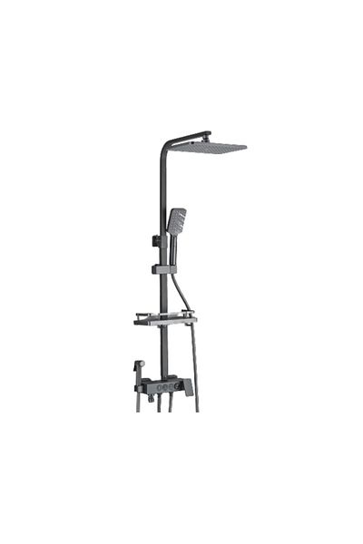 Blackswan Design Shower column, Blackswan, Type M233, gray, pressure shower, SPA hand shower, movable spout, 118 cm