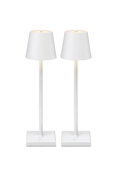 Echo Soul Set 2 lampi de masa touch led incarcabile Echo Soul®️control tactil, 3 temperaturi de culoare