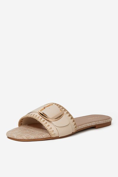 DeeZee Women's Low Flip-Flops Beige Flat 38