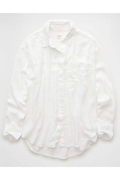 AMERICAN EAGLE قميص AE Perfect ذو الأزرار