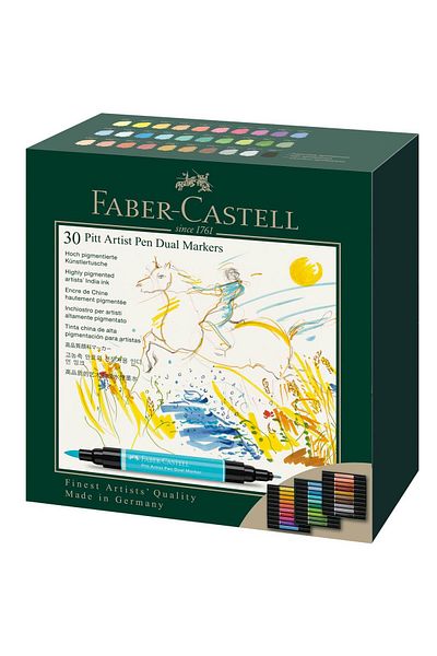 Faber Castell Faber-Castell Pitt Artist Pen Double-Headed Markers Set - 30