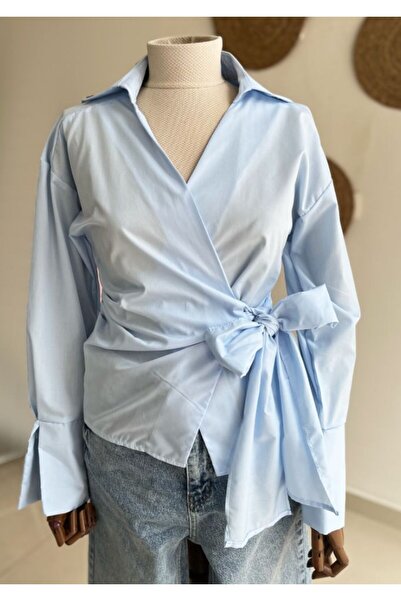 Stylife Yandan Bağlamalı Poplin Gömlek