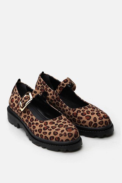 Yaya by Hotiç Mary Jane Leopard Women's Shoes