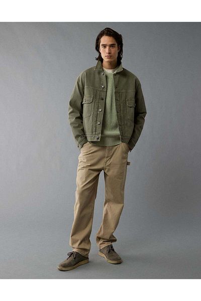 AMERICAN EAGLE جاكيت AE Slim Fit Denim Trucker