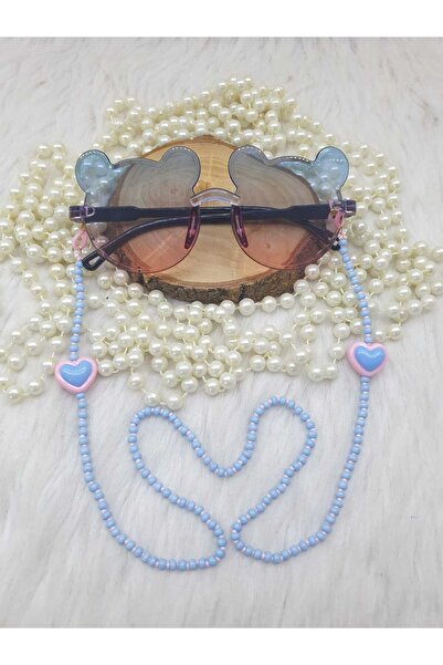 HAPPY HANDMADE سلسلة نظارات الأطفال على شكل قلب/إكسسوار نظارات الأطفال