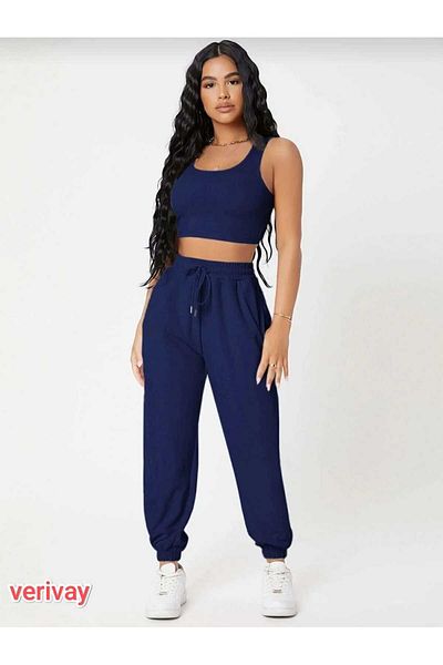 Verivay Jogger Sweatpants Λαστιχένιο πόδι Ψηλόμεσο Φούτερ VERI02