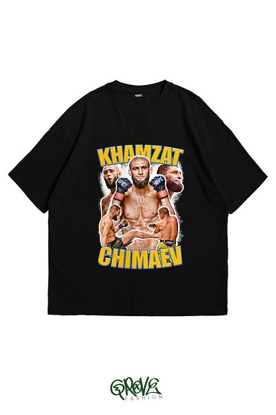 Grove Fashion Khamzat Chimaev Style Printed Unisex Oversize T-Shirt