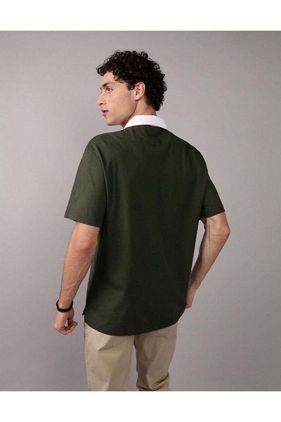 AMERICAN EAGLE AE Contrast Collar Polo Shirt