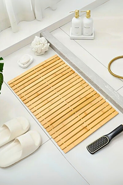 Meturas Covor de baie din bambus cu bază anti-alunecare - 40 x 61 cm