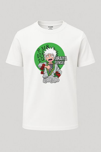 nirvoda Naruto Jiraiya Sensei Printed Unisex T-Shirt - Loose Fit, Crew Neck, Anime Manga