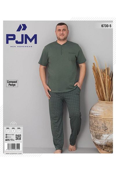Pijamoni Ανδρικό σετ πιτζάμες με κοντό μανίκι με κουμπιά με κουμπιά 6730/5 - 1 τεμάχιο