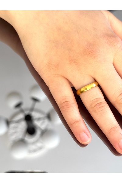 XUPING JEWELRY 18K gold 14 ayar altın renginde Çelik alyans kararmaz paslanmaz