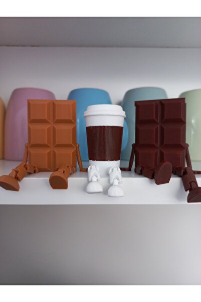 Delightful Coffee Corner Flavors: Chocolate and Coffee 3-Piece Figure Set