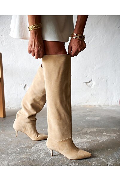 PELİN'İN AYAKKABILARI ELONE BAL SÜET ÇİZME