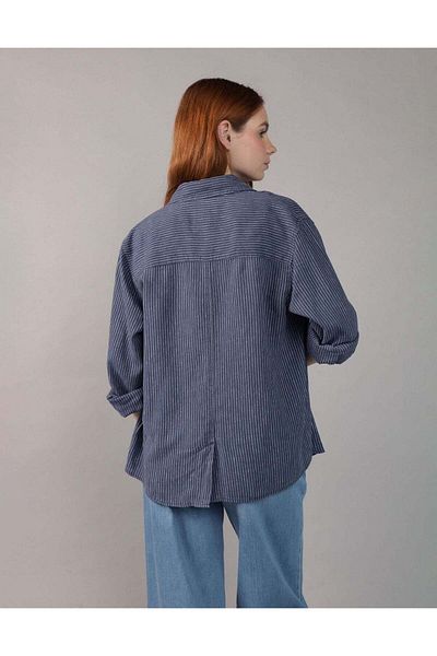 AMERICAN EAGLE AE Weekend Vibes Long-Sleeve Button-Up Shirt