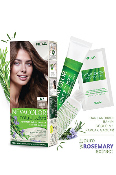 Neva Color Natural Colors 2'Lİ SET 6.7 ÇİKOLATA KAHVE Kalıcı Krem Saç Boyası Seti