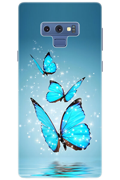 Ceppare Samsung Galaxy Note 9 (SM-N960F) Uyumlu Kılıf Desenli Silikon Mavi Ke...