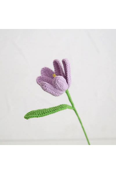 Choice 3 Pcs D New Hand-Knitted Flowers Artificial Tulips Bouquet Cotton Yarn Crochet Fake Flowers for Wedd