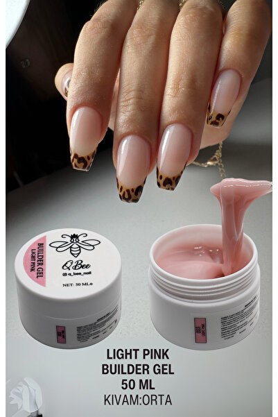 QBEE PROFESSIONAL 50ml Protez Tırnak Jeli Builder Gel Light Pink TPO&HEMA FREE