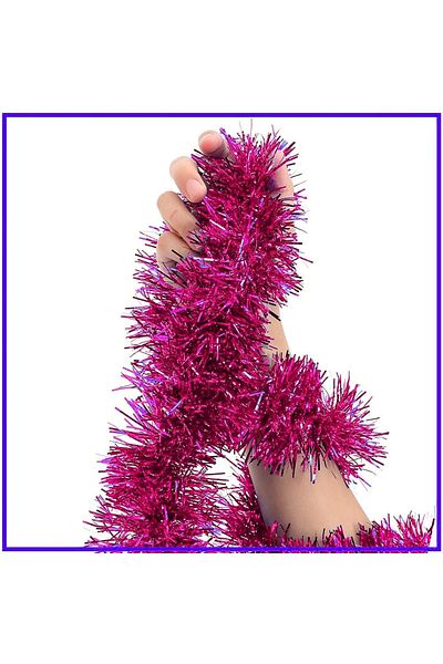 DTAB 2 Meters Fuchsia Glitter Party Ornament
