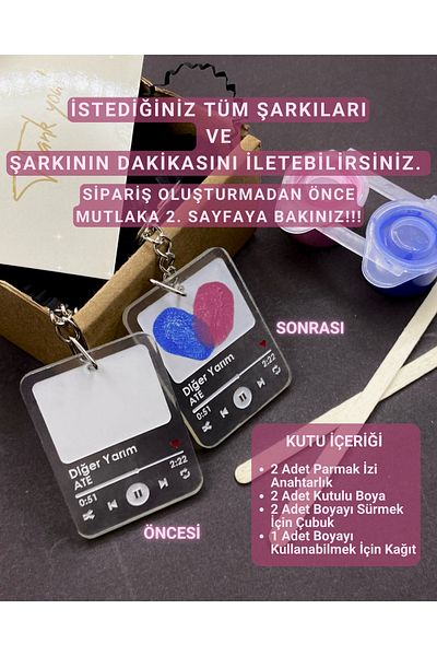 SERYAS DESIGN Dear Fingerprint Keychain Couple Lover Gift Transparent