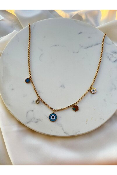 Orvix Accessories سلسلة ذهبية متعددة الزخارف خمر المرأة قلادة مساء قلادة الصي...