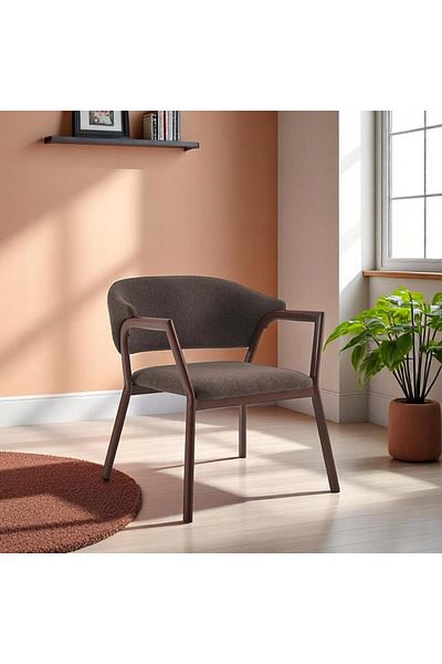 Generic Dining Chair Reception Chair with Fabric Backrest and Padded Seat Armchair for Living Room Coffee